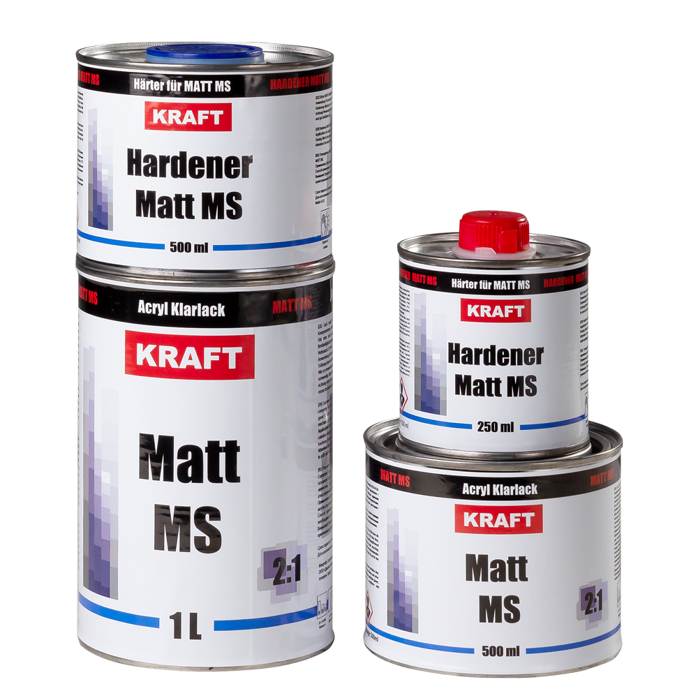Лак акриловый KRAFT MATT MS
с отвердителем KRAFT HARDENER C MATT MS